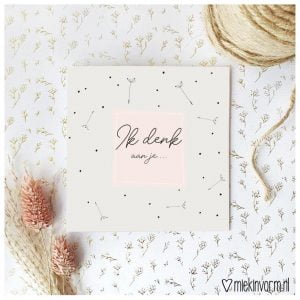 z DUBBELE KAART MET ENVELOP | IK DENK AAN JE