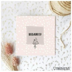 z DUBBELE KAART MET ENVELOP | BEDANKT!