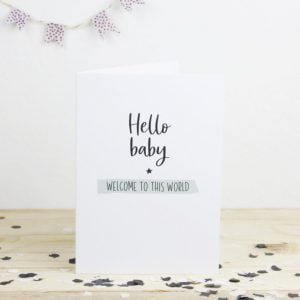 z DUBBELE KAART MET ENVELOP | HELLO BABY