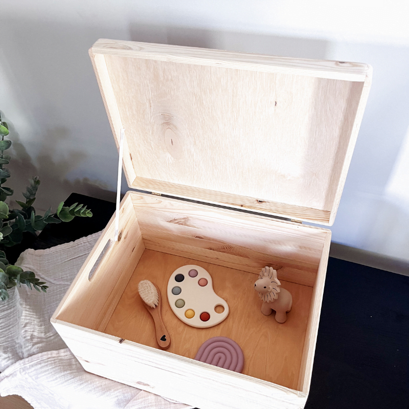 Houten kist met naam - Afbeelding 3